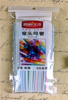 新鲜生活（时尚弯头）吸管50支 SH-7291
