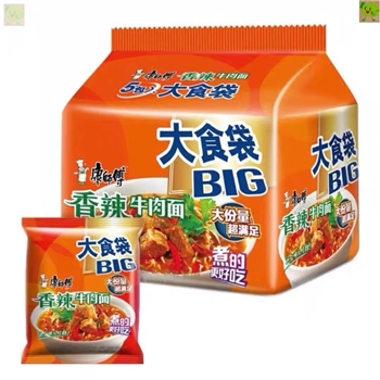 康师傅香辣牛肉经典袋面100g*5袋