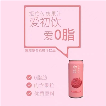 500ml初饮-复合荔枝汁果肉饮品