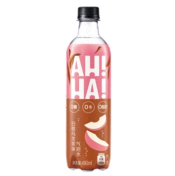 可口可乐小宇宙AH-HA乌龙白桃味汽水塑料瓶480ml